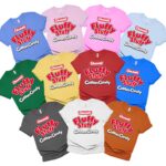 Fluffy Stuff Cotton Candy Pops Logo Shirt, Halloween Candy Group Shirt, Family Halloween Costume Shirts, Chocolate Group Halloween Costumes Shirt, Matching Family Shirt