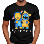 Winnie The Pooh Best Friends And Stitch Fan Painting Shirt