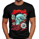 Aurorawave Bloom Skull Flower Shirt