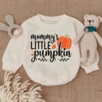 Mommy's Little Pumpkin Halloween Matching Baby Romper