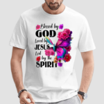 Blessed By God Loved By Jesus Butterfly Christian Jesus God Christian Shirt