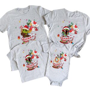 Baby Yoda Santa Claus Droid Star Wars Christmas Matching Group Shirt