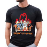 Horror Movie Characters Arbys You Can’t Sit With Us Halloween 2024 Shirt