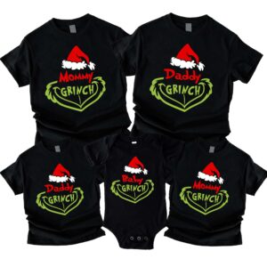 Custom Grinch For Family Matching Christmas Shirt