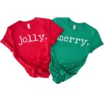 Couples Jolly Merry Matching Christmas For Family Shirt, Couples Christmas Group Shirt