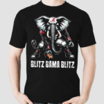 Willie And Chad Wearing Blitz Bama Blitz Alabama Muscular Elephant Mascot Shirt