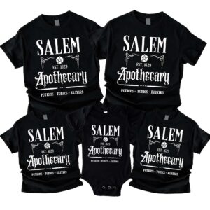 Salem Apothecary Potions Tonics Elixirs Matching Halloween Shirt