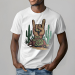 Just Be Nice Dude Armadillo Cactus Rock On Shirt