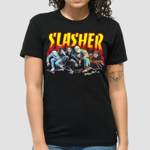 Horror Characters Skateboarding Slasher 2024 Shirt