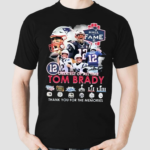 Tom Brady 12 Greatest Of All Time Thank You For The Memories Signature shirt