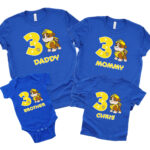 Personalized Paw Patrol Family Matching Birthday Shirt