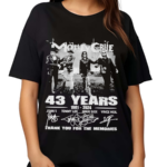 Motley Crue 43rd Anniversary 1981-2024 Thank You For The Memories Shirt