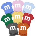 M M Family Shirt, Matching Halloween Costumes For Family Shirt, Custom Party Shirt, Mm Shirt