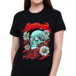 Aurorawave Bloom Skull Flower Shirt