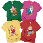 Seven Dwarfs Halloween Costume Group Matching Shirt, Seven Dwarfs For Cosplay Costume Shirt