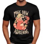 Magic Brew of Awakening Funny Cute Wizard Red Panda Coffee Shirt