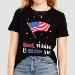 Red White And Blow Me Usa Flag Shirt