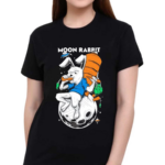 Rabbit Eating Carrots On The Moon Art Shirt