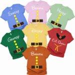 Seven Dwarfs Snow White Inspired Halloween Costume For Family Group Matching Shirt, Seven Dwarfs Cosplay Matching Shirt