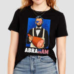 Abraham Lincoln Holding A Ham Abraham 4th Of July Shirt