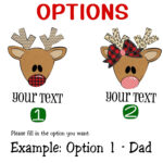 Custom Christmas Deer With Name Matching Family Christmas Shirt