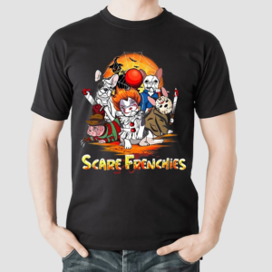 Scare Frenchies Horror Characters Movies Halloween Shirt