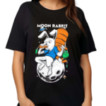 Rabbit Eating Carrots On The Moon Art Shirt