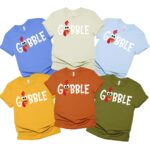 Turkey Gobblen Thanksgiving Party Group Matching Shirt