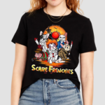 Scare Frenchies Horror Characters Movies Halloween Shirt