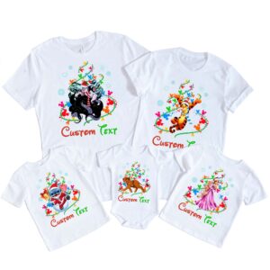 Custom Characters Christmas Family Matching Shirt