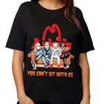 Horror Movie Characters Arbys You Can’t Sit With Us Halloween 2024 Shirt