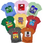 Numberblocks Family Costume Group Matching Shirt, Numberblocks Birthday Shirt