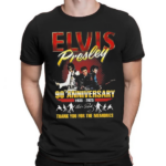 Elvis Presley 90th Anniversary 1935-2025 Thank You For The Memories Signature TShirt