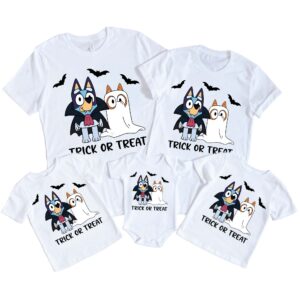 Bluey Trick Or Treat Halloween Matching Shirt