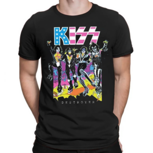 Kiss Destroyer Flocked Blacklight 2024 Shirt