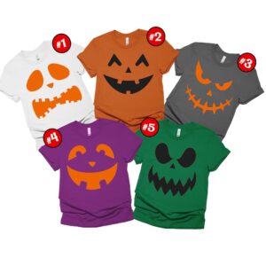 Pumpkin Face Family Matching Halloween Group Shirt