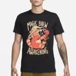 Magic Brew of Awakening Funny Cute Wizard Red Panda Coffee Shirt