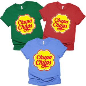 Chupa Chups Candy Shirt, Halloween Candy Group Shirt, Family Halloween Costume Shirts, Chocolate Group Halloween Costumes Shirt, Matching Family Shirt