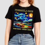 Race Track Starry Night And Formula One Shirt