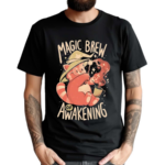 Magic Brew of Awakening Funny Cute Wizard Red Panda Coffee Shirt