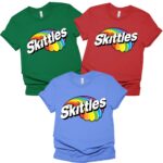 Skittles Candy Bag Shirt, Family Halloween Costume Shirts, Chocolate Group Halloween Costumes Shirt