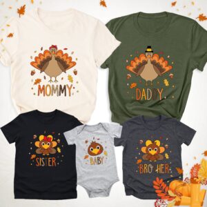 Custom Turkey Christmas Matching Family Shirt