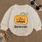 Custom Little Pumpkin Halloween Matching Baby Romper