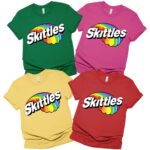 Skittles Candy Bag Shirt, Family Halloween Costume Shirts, Chocolate Group Halloween Costumes Shirt