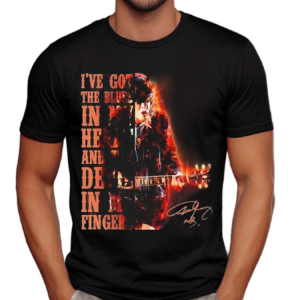 ACDC Angus Young I’ve Got The Blues In My Heart And The Devil In My Fingers Signature Shirt