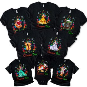 Custom Characters Christmas Family Matching Shirt