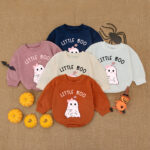 Custom Name Little Boo Baby Romper, Birthday Baby Shower Gifts