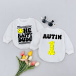 Custom One Happy Dude Matching Birthday Baby Romper