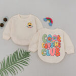 Custom Name Smile Cool Cousin Club Baby Romper