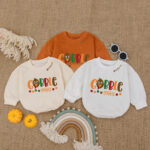 Custom Name Little Turkey Gobble Gobble Baby Romper